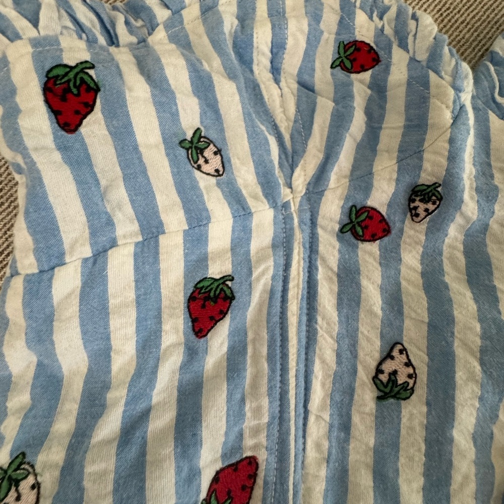 Maeve by Anthropologie Blue and White Striped Top - Picture 6 of 6
